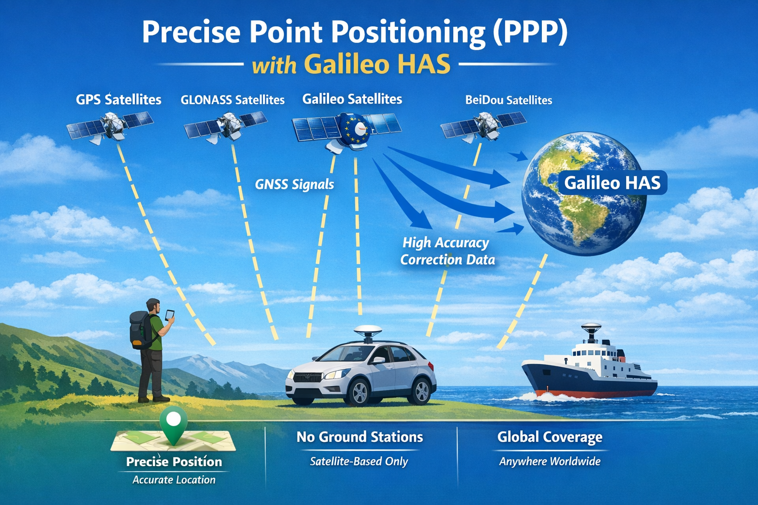 Precise Point Positioning (PPP) with Galileo HAS