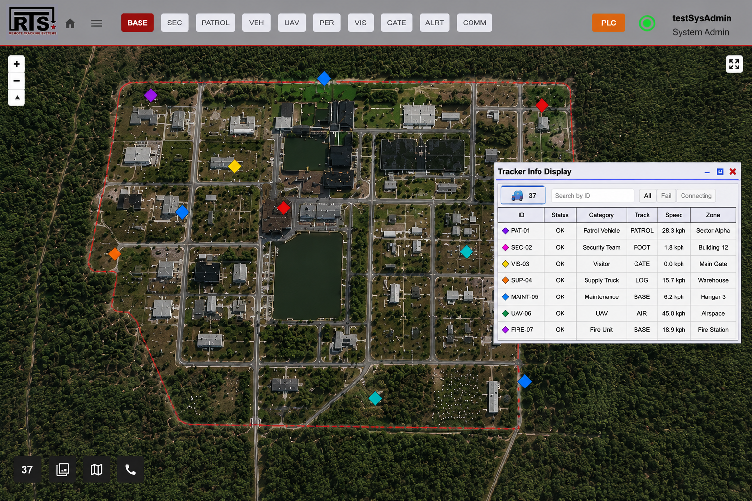 vMonitor live map with alerting